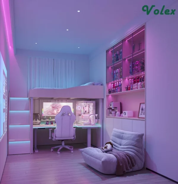 Electric height adjustable loft bed B01 _21 -Vakadesk