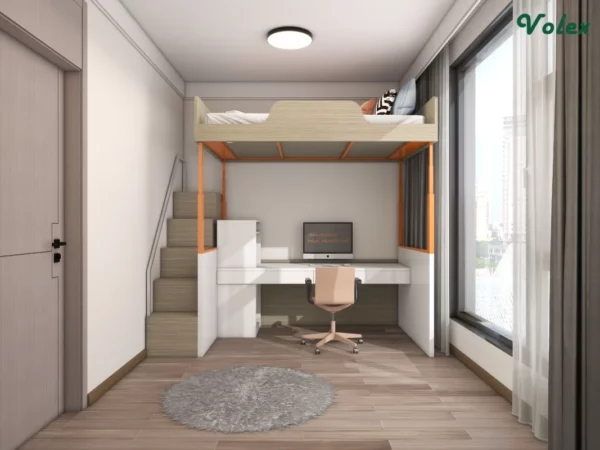 Volex Rising loft bed B01 01 -Vakadesk