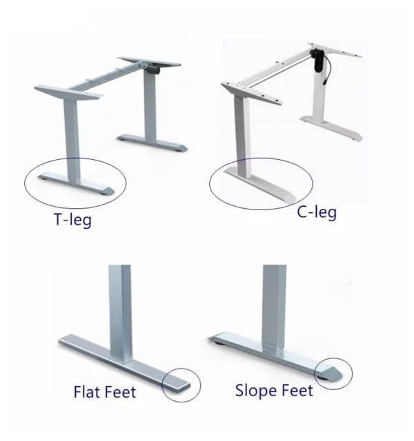 Standing desk foot options -Vakadesk