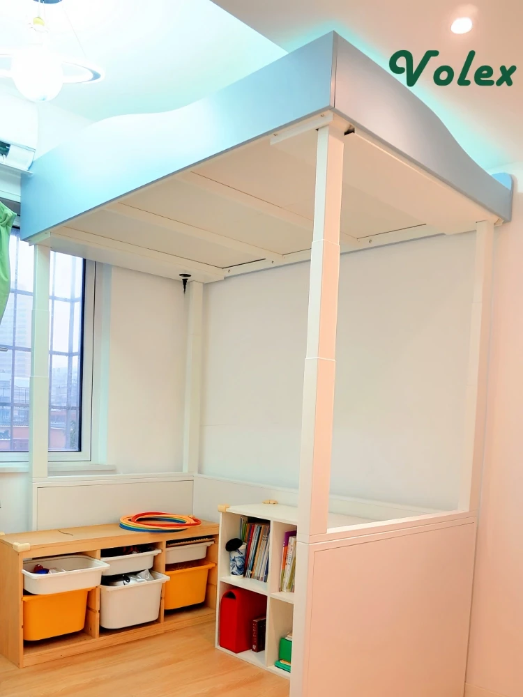 Volex lift up loft bed - how to save space in a small bedroom -Vaka from China factory (1)