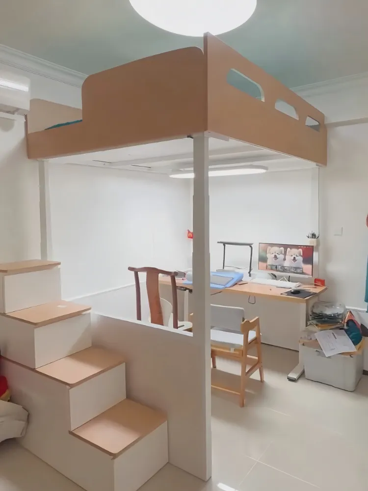 How to work from home in compact home space setting Volex motorized loft bed Live-Work Suite