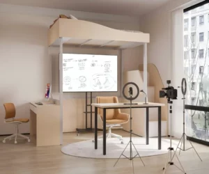 Live Streaming Studio under Electric lift up bed factory from China Vaka Intelligent Furniture