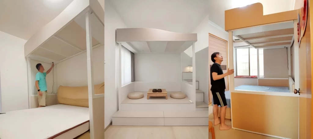 Tatami with Electric lift up bed factory from China Vaka Intelligent Furniture (2)