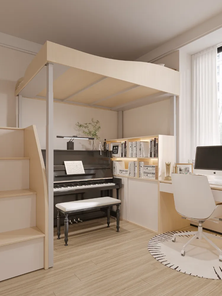 The Residential Studio Lift-up Bed on Piano Drum Room 02