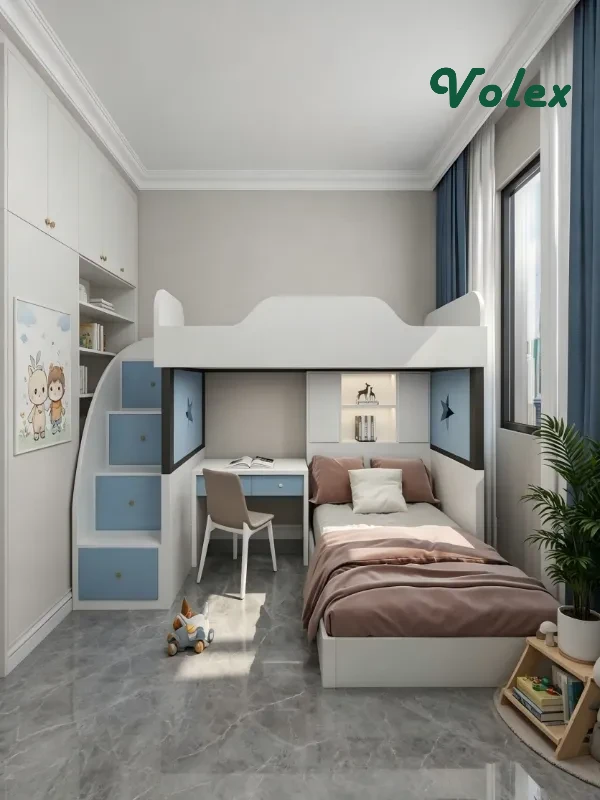 Electric height adjustable loft bed B01 08 -Vakadesk (3) (1)