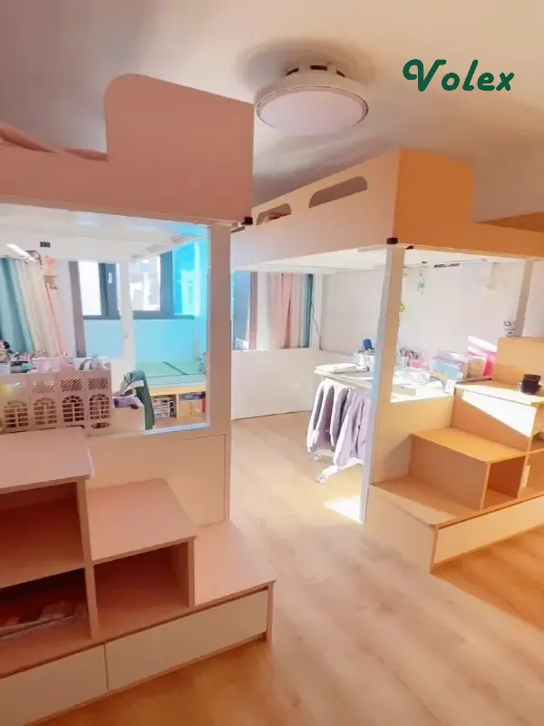 Electric height adjustable loft bed B01 _16 -Vakadesk