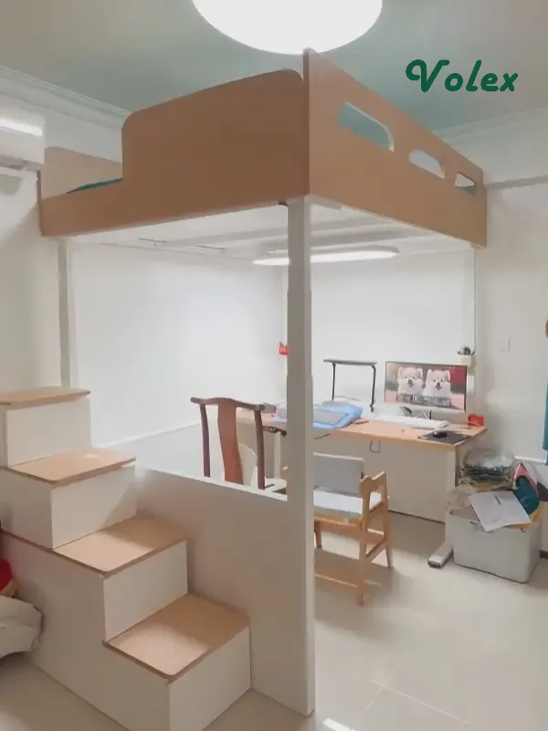 Electric height adjustable loft bed B01 _45 -Vakadesk