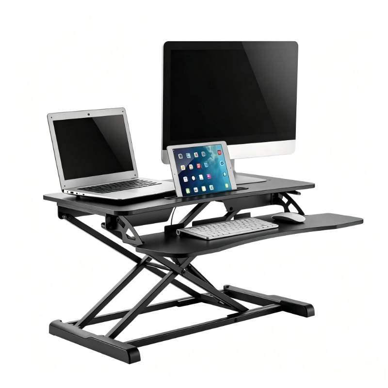 Gas spring height adjustable standing desk converter TT200 Vaka Intelligent Furniture China factory_