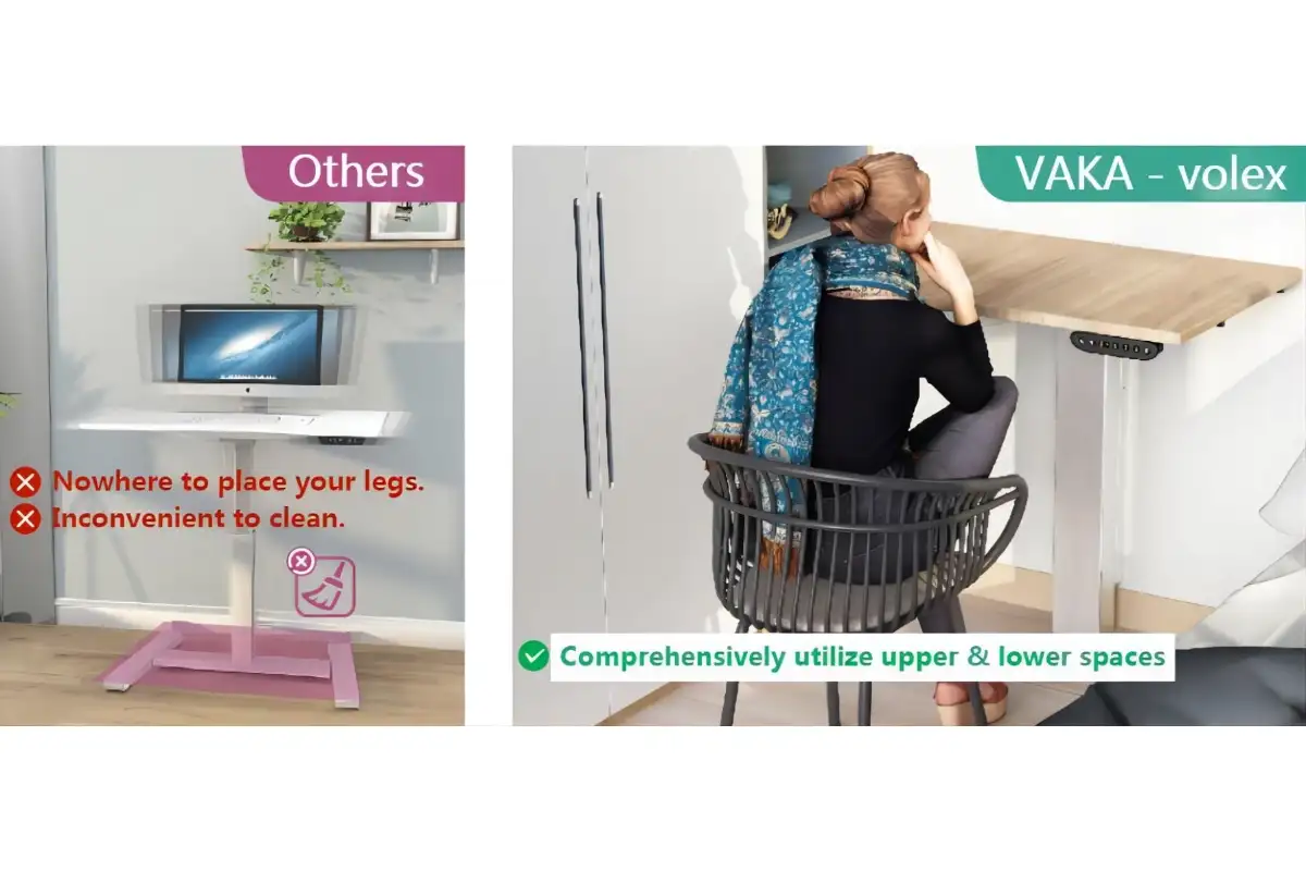 Wall mounted standing desk vs 01 -Vakadesk