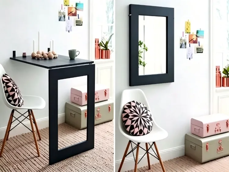 Fold-down mirror table - Must Try Space Saving Furniture in 2026 (1)